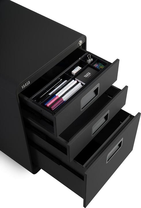 Actual product image Yaasa File Cabinet - Black