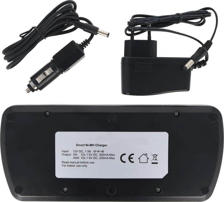 Actual product image Everactive NIMH charger with LCD display for 1-12 AA or AAA batteries (1 pcs., Device specific, Battery + charger)