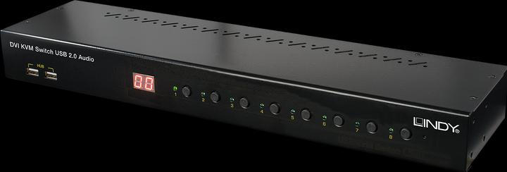 Produktbild Lindy DVI-I Single Link, USB 2.0 Audio KVM Switch Pro 8 Port