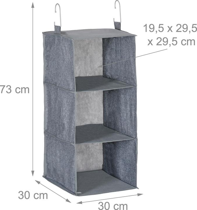 Produktbild Relaxdays 2x Kleiderschrank-Hängeregal (30 x 30 x 73 cm)