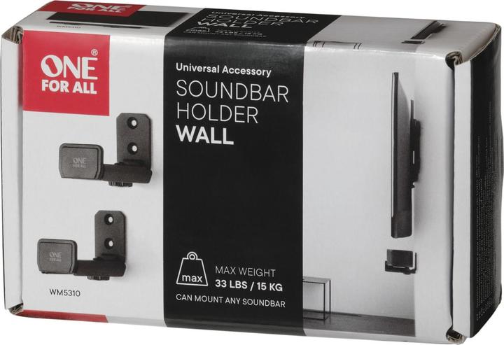 Produktbild One for All WM5310 Soundbar-Wandhalterung FLAT (Wandmontage, Nicht beweglich)
