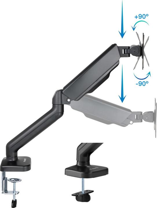 Actual product image Tooq Technology SOPORTE MESA PANT. GIRA INCLI 1 BRAZO 17-32 NEGRO (Table, 32")