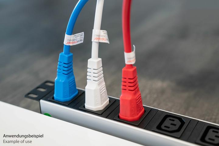 Actual product image Kabelmeister IEC appliance extension IEC appliance plug C14 to IEC appliance socket C13, blue, 1.00mm² (5 m, C14)