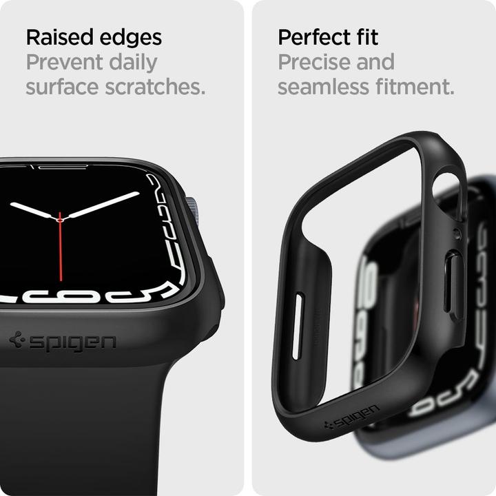 Produktbild Spigen Smartwatch Apple 7 Bildschirmrahmen, Schwarz, 45 mm
