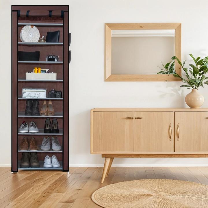 Produktbild Intirilife Faltbarer Stoffschrank (58 x 28 x 170 cm)