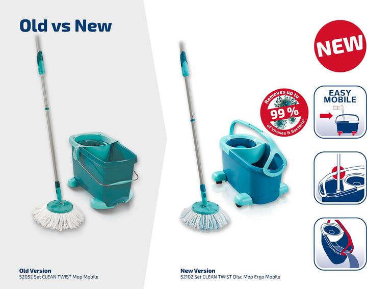 Produktbild Leifheit Set CLEAN TWIST Disc Mop Ergo Mobile (1 Stk.)