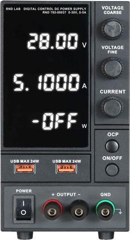 Actual product image RND Labornetzgerät Einstellbar 30V 5A 150W USB