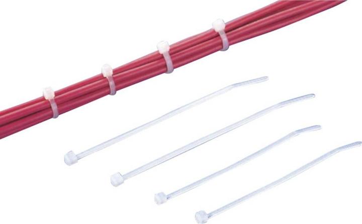 Image du produit HellermannTyton Hellermann Tyton 111-01919 Polyamide Transparent 100pcs(e) Colliers de Câblage (Serre-câbles en plastique, 100 mm, 100 pcs)