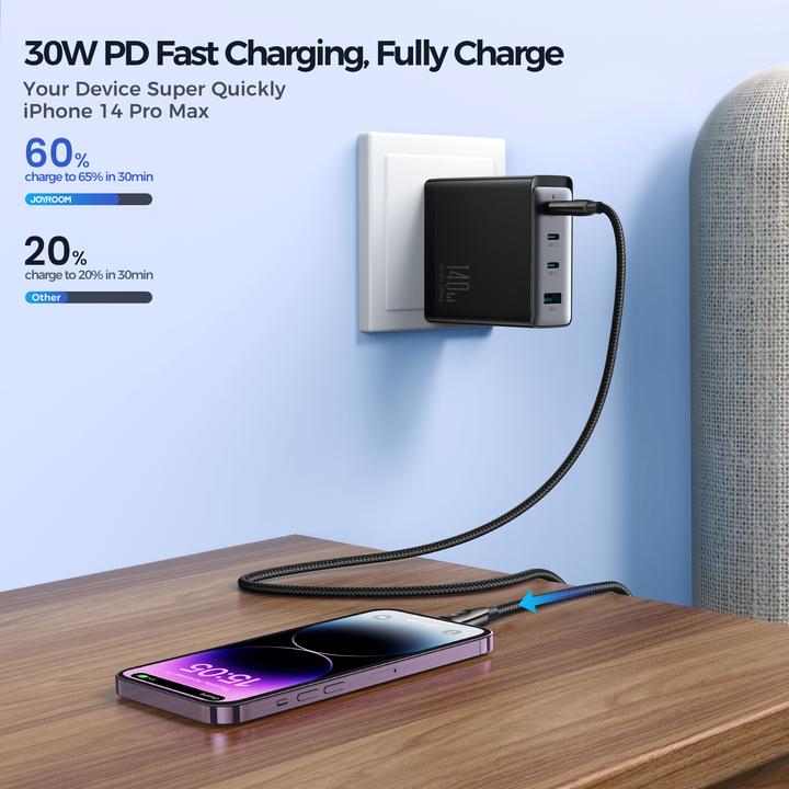 Image du produit Joyroom Câble Pioneer Series SA31-CL3 USB-C / Lightning 30W 1,2m - noir (1.20 m, 30 W)