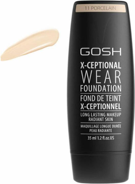Actual product image Gosh X-CEPTIONAL WEAR FOUNDATION long lasting makeup #11-porcelai (11)