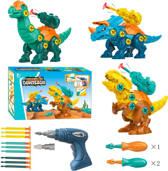 Actual product image VR Shinecon 3-in-1 dinosaur figures to assemble