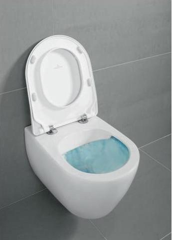 Actual product image Villeroy & Boch Subway 2.0 DirectFlush low-level WC, open splash rim, white, wall-mounted with coating.