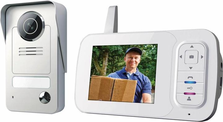 Produktbild Smartwares Video-Türsprechanlage Funk Komplett-Set VD38W 1 Familienhaus Grau, Silber (Kabellos)