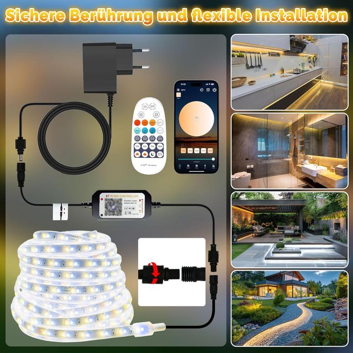 Actual product image Lumina Swiss 30m Set SmartLED Weiss Outdoor IP67 (Cold White, Neutral White, Warm white, 3000 cm, Outdoor)