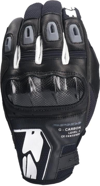 Produktbild Spidi G-CARBON Lederhandschuh schwarz-weiss XXL (Herren, XXL)