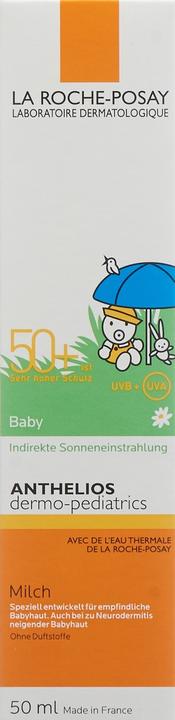 Immagine prodotto La Roche Posay Anthelios Dermo-Kids Latte per bambini Latte nutriente con protezione solare (Latte solare, SPF 50+, 50 ml, 86 g)