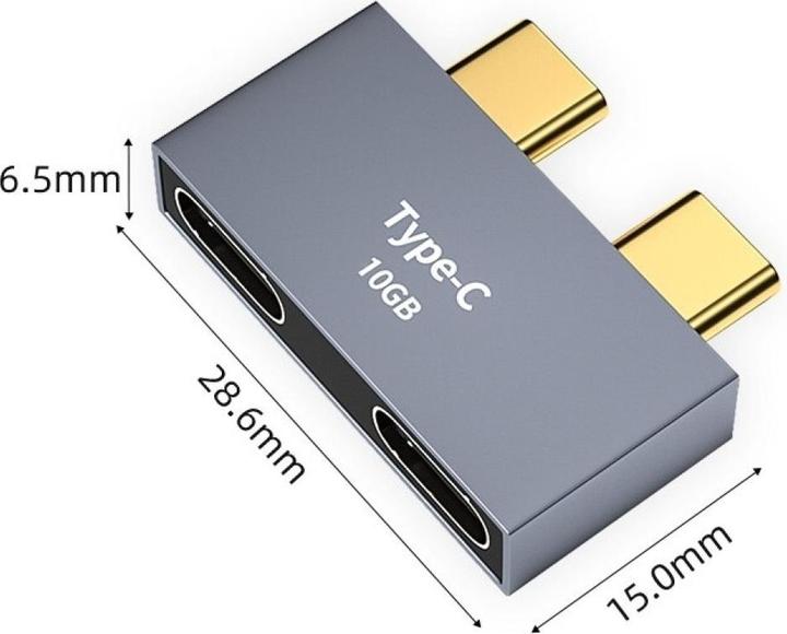 Produktbild PowerGuard Doppel USB-C auf Dual USB-C 3.1 Space Adapter für Apple MacBook