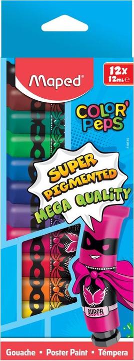 Immagine prodotto Maped Gouache 12ml PU=12 colori in scatola (Ordinati, 12 ml)