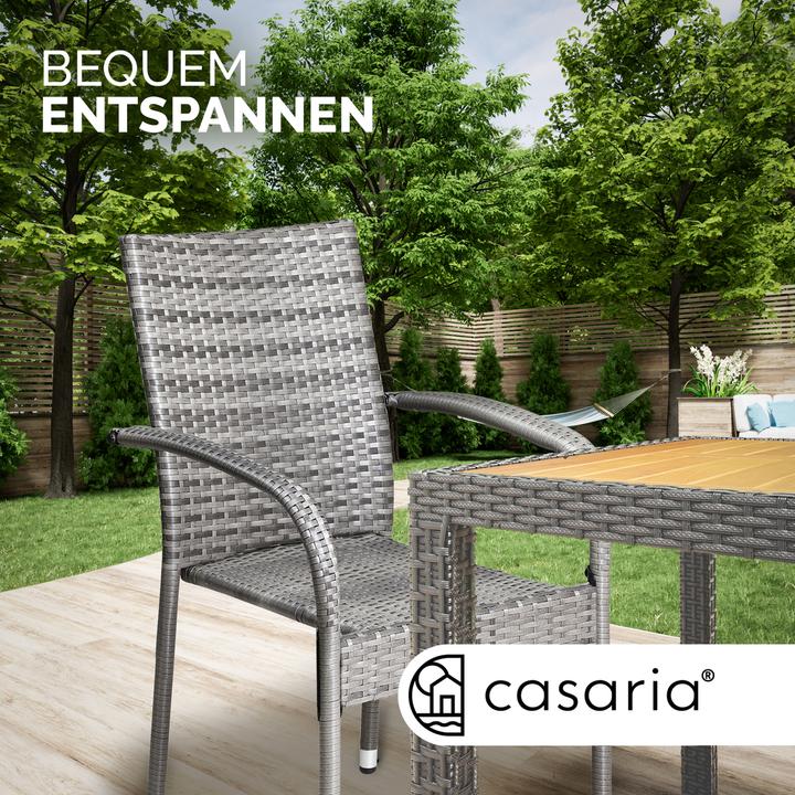 Actual product image Casaria Polyrattan Gartenstühle
