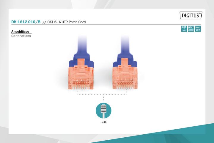 Produktbild Digitus Patchkabel (U/UTP, CAT6, 1 m)