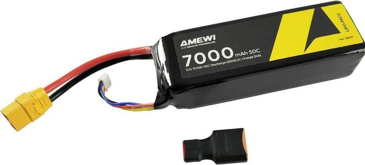 Immagine prodotto Amewi LiPo Akku 3S 11,1V 7000mAh 50C XT90 (11.10 V, 7000 mAh)