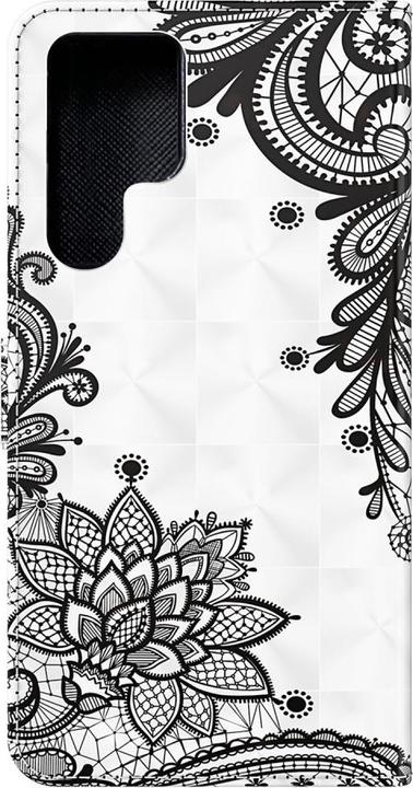 Image du produit Cover-Discount Galaxy S22 Ultra - Étui effet paillettes fleurs noir (Samsung Galaxy S22 Ultra)