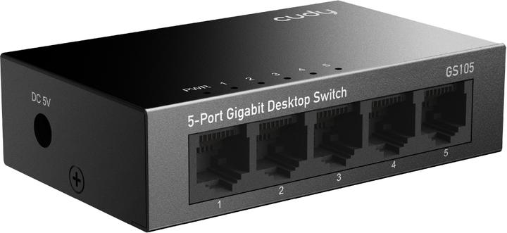 Immagine prodotto Cudy Switch di rete GS105 Gigabit Ethernet (10/100/1000) Nero (5 Porti)