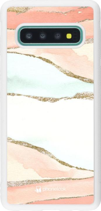 Immagine prodotto PhoneLook Coprire il Silicone Bianco Arancione Scintillante (Samsung Galaxy S10)