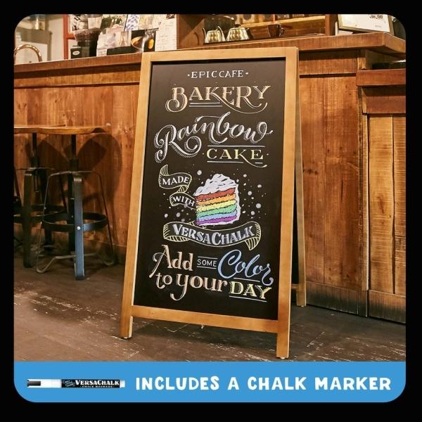 Image du produit VersaChalk - grand tableau à craie avec cadre A pour trottoirs et restaurants 110cm x 65cm