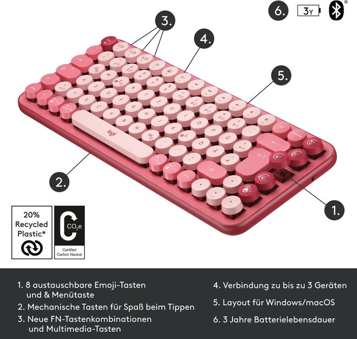 Actual product image Logitech POP Keys (CH, Wireless)