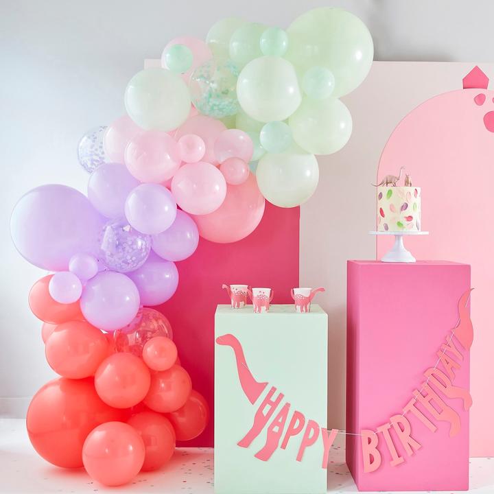 Image du produit Ginger Ray Guirlande de ballons Party Like a Dinosaur DIY Party Deko 75 ballons incl. 5m de ruban pour ballons (75 x)