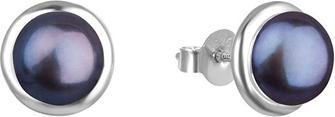 Produktbild Beneto Elegant silver earrings with dark pearls AGUP2686P (L)