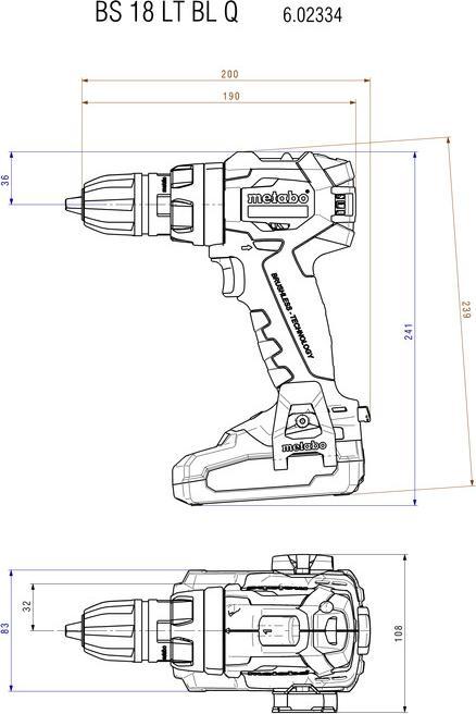 Produktbild Metabo BS 18 LT BL Q (Akkubetrieb)