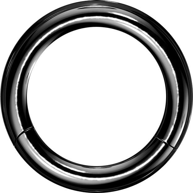 Produktbild Star Piercing Segmentring schwarz mit Titanium Schicht (Chirurgenstahl 316L, ohne Messing)