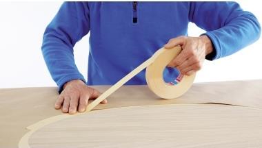 Actual product image tesa Crepe tape krepp® 4319 heavily creped light brown length 50 m width 19 mm (19 mm)