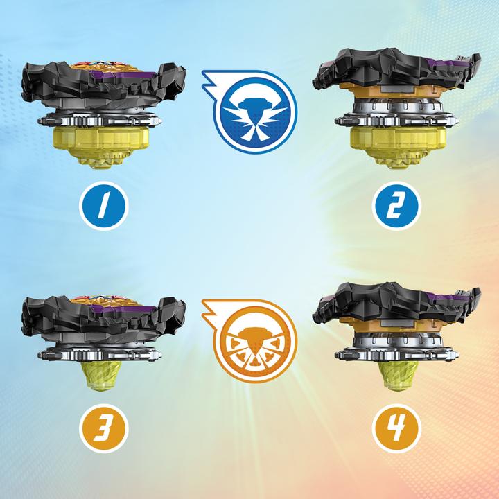 Productafbeelding Hasbro Beyblade Burst QuadStrike Light Ignite Beyblade Stadion Strijdset (Duits, Frans, Italiaans, Engels, Nederlands, Zweeds, Noors, Pools)