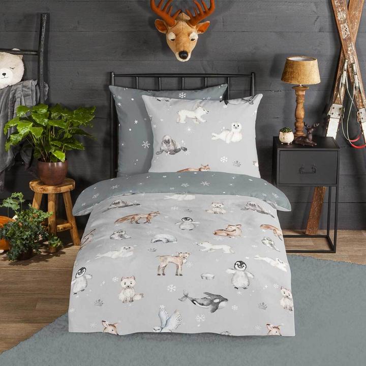 Produktbild Good Morning Cira grey (Duvetbezug, 135x200 cm + 80x80 cm)