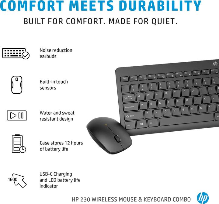 Produktbild HP Wireless Keyboard Mouse NRL (Eng. Int., Kabellos)