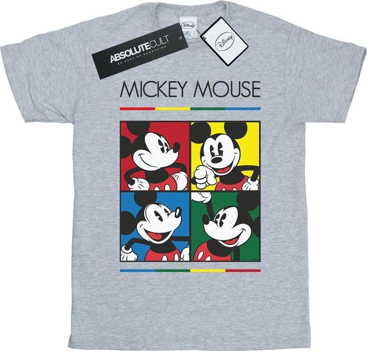 Immagine prodotto Disney Mickey Mouse Square Colour Maglietta Ampia Donna (XL)