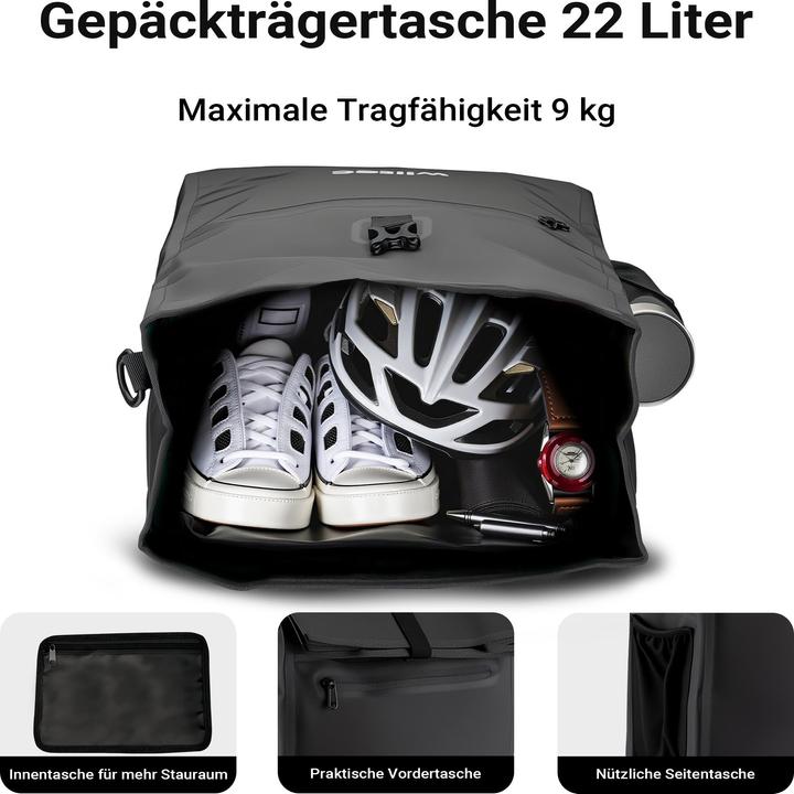 Produktbild Wiltec Gepäckträgertasche (22 l, Gepäckträgertasche)