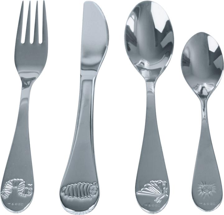 Actual product image Geda Labels Children's cutlery "Caterpillar glutton" 4 pcs.