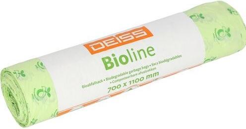 Produktbild Deiss Müllbeutel BIOLINE 70 x 110 cm (B x H) 120l ecovio natur 10 St./Pack. (10 x, 120 l)
