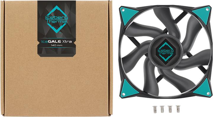Actual product image Iceberg Thermal IceGALE Xtra computer case fan 14 cm Black 1 piece(s) (140 mm, 1 x)
