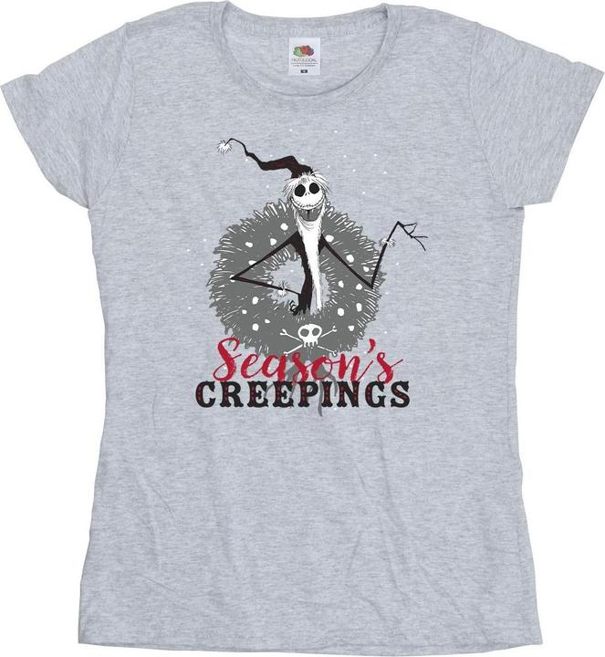 Immagine prodotto Disney The Nightmare Before Christmas Seasons Creepings Wreath Maglietta Donna (L)