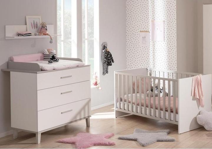 Actual product image Transland children's room Nils cot & chest of drawers incl. changing unit (Baby cot, Changing unit)