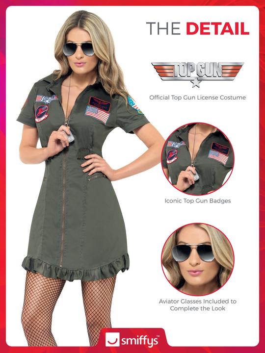 Actual product image Smiffys Top Gun women costume (L)