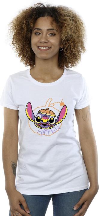 Actual product image Lilo & Stitch Womens/Ladies Pumpkin Head Cotton T-Shirt (M)
