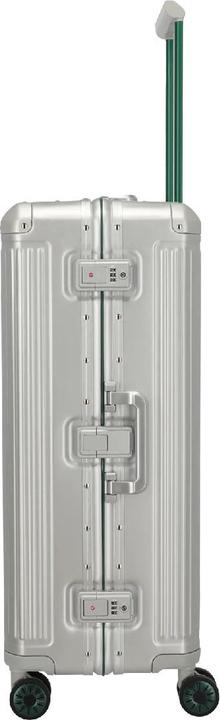 Actual product image Travelite Next - Trolley L, Silber-Grün (100 l, L (90 - 115l))