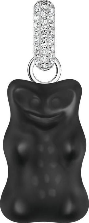Actual product image Thomas Sabo Large black gold bear pendant with stones (925 silver)