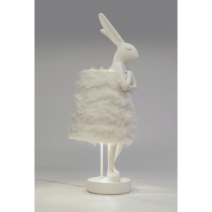 Immagine prodotto Kare Design Lampada da tavolo Animal Rabbit Fur Bianco/Argento 68 cm (E14)